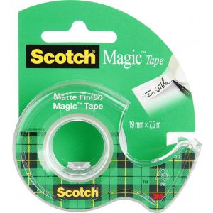 Taśma matowa Scotch Magic 19mm x 7.5m, z dyspenserem